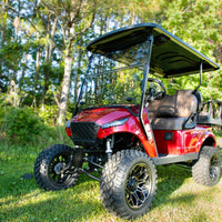 RedDot Tinted Folding Windshield for EZGO TXT Storm – 1/4" Acrylic, 1" Struts