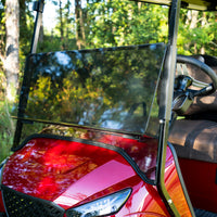 RedDot Tinted Folding Windshield for EZGO TXT Storm – 1/4" Acrylic, 1" Struts