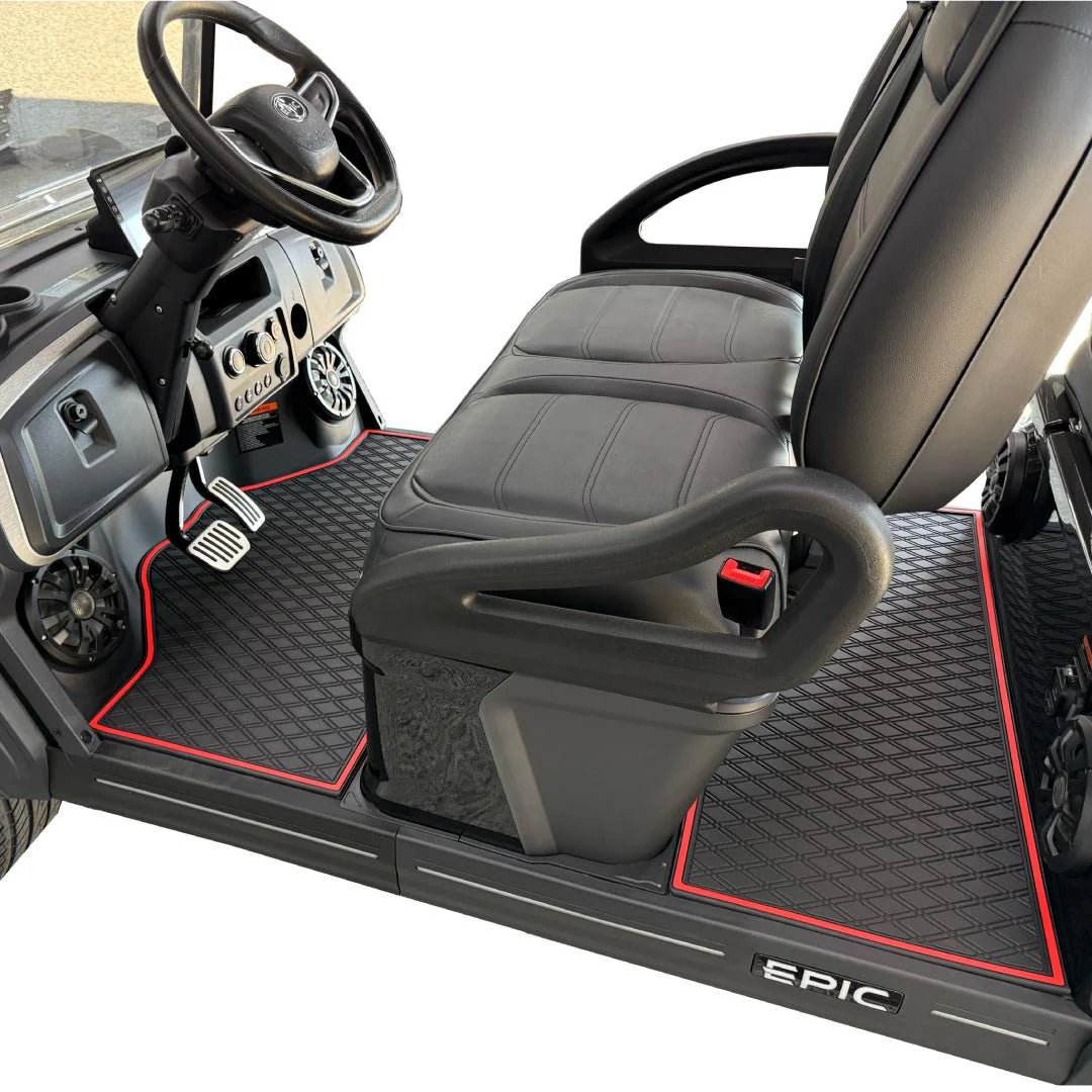 Xtreme Mats Epic E40FX Golf Cart Floor Mat Set - 1st & 2nd Row