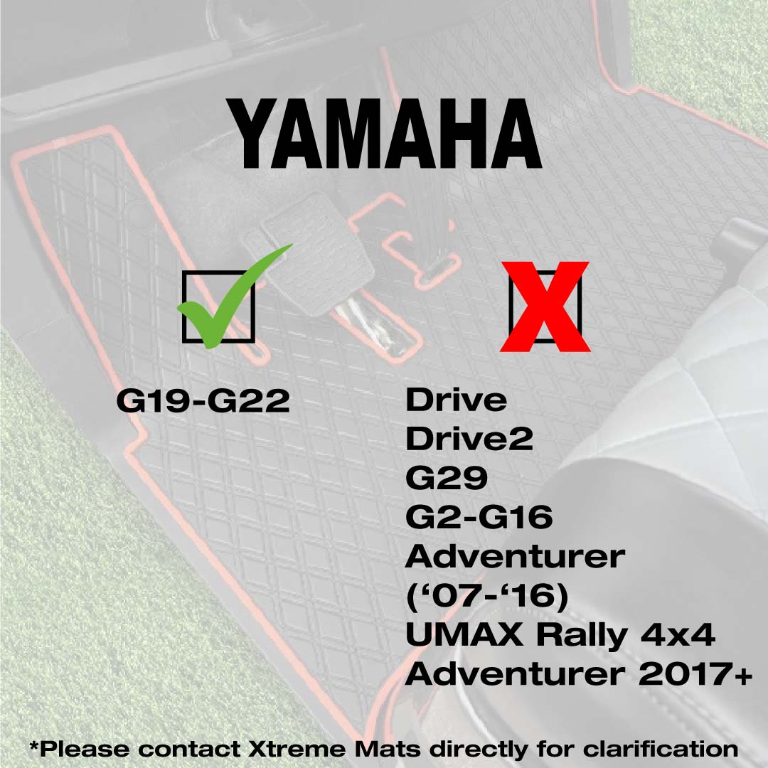 Yamaha G19 - G22 Golf Cart Compatible Floor Mat - Fits G19 and G22 models only