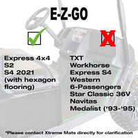 Xtreme Mats EZGO S2 & S4 Golf Cart Floor Mats (2021.5-Current)