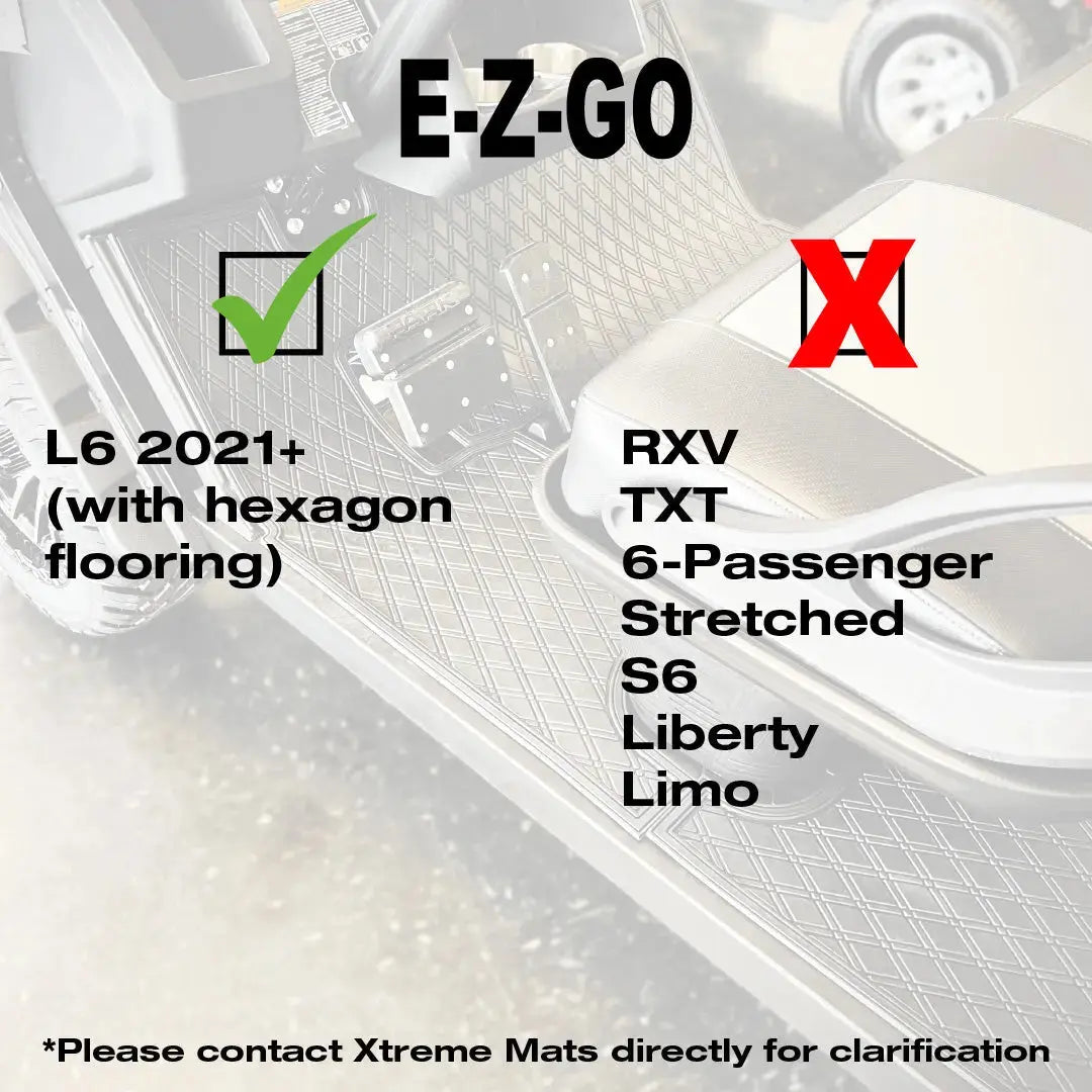 E-Z-GO L6 SECOND ROW ONLY Floor Mat - Fits E-Z-GO L6 2021+ Gen2 - PRO Series