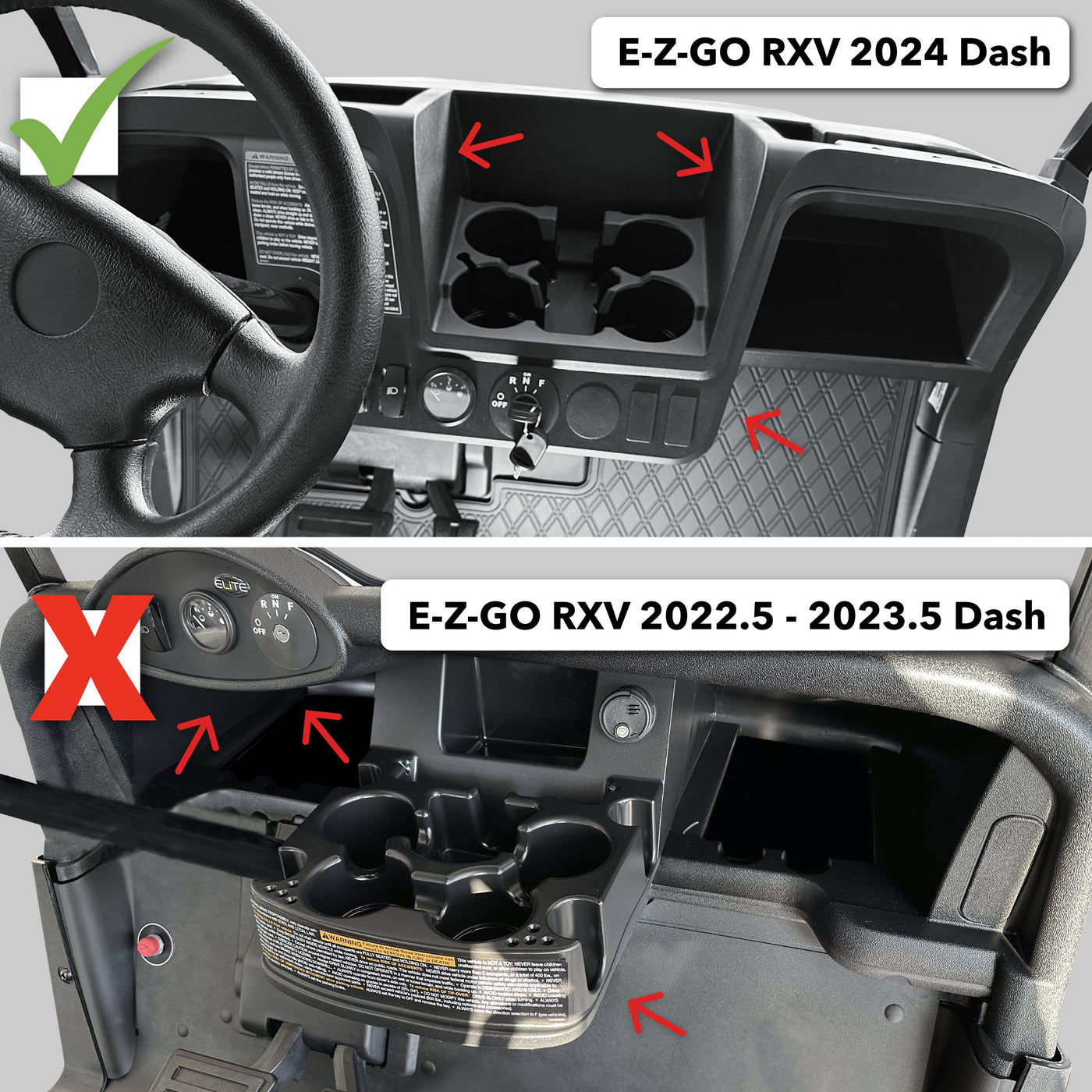 E-Z-GO RXV Dash Mat - Fits RXV Trims (2024+) - PRO Series