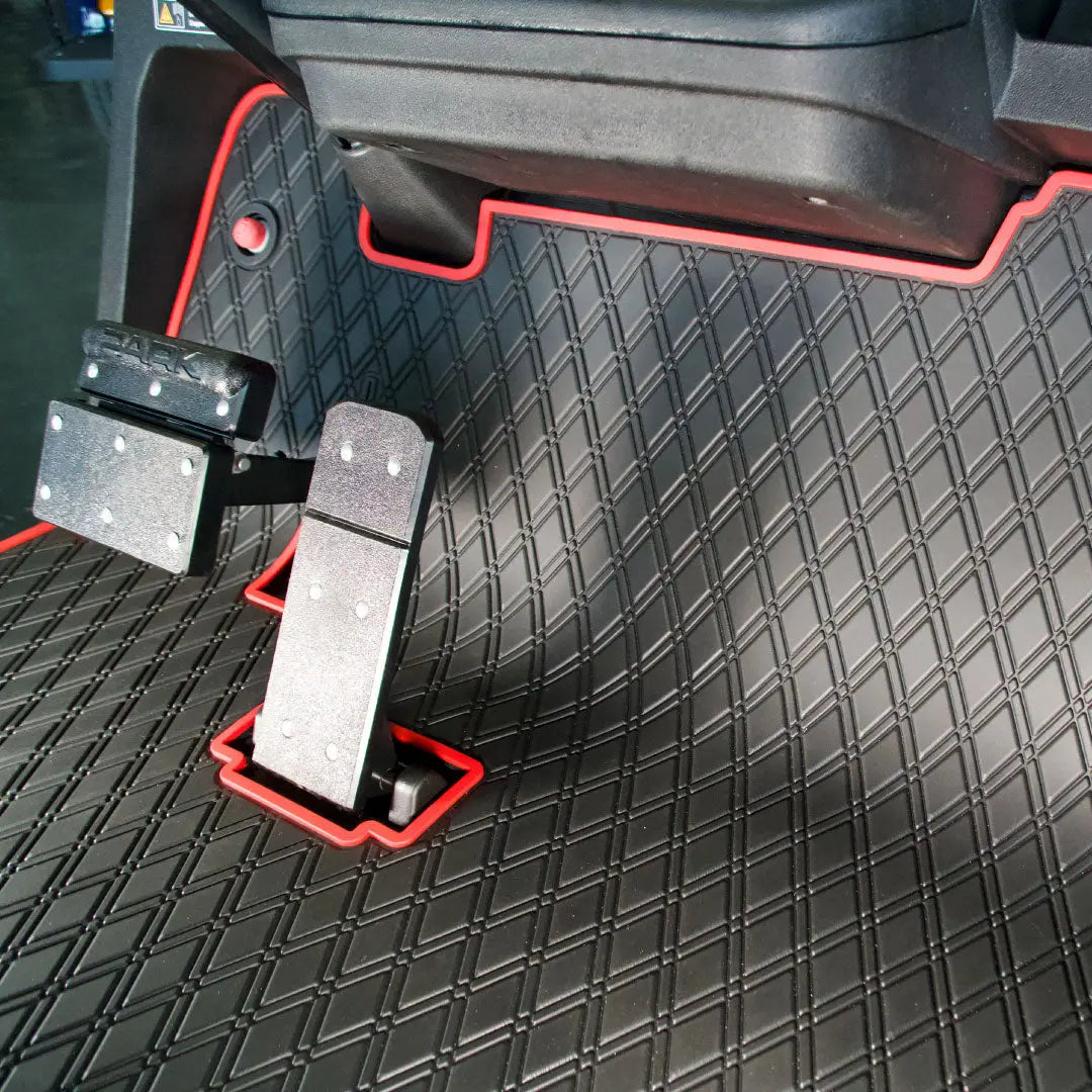E-Z-GO TXT Floor Mats - Fits All TXT Trims (1996+)/S2 (2020 & earlier) / Workhorse/Express S4 (2020 & earlier)/Valor (2022 & earlier)/Medalist 1993-1995/Cushman/TXT Style Navitas Frame