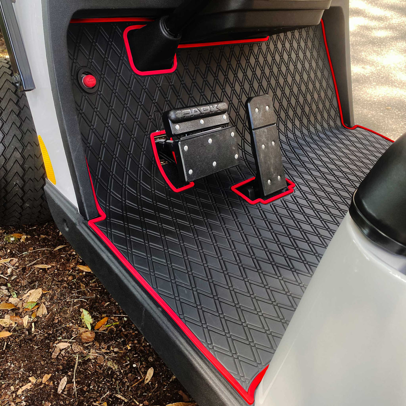 E-Z-GO TXT Floor Mats - Fits All TXT Trims (1996+)/S2 (2020 & earlier) / Workhorse/Express S4 (2020 & earlier)/Valor (2022 & earlier)/Medalist 1993-1995/Cushman/TXT Style Navitas Frame