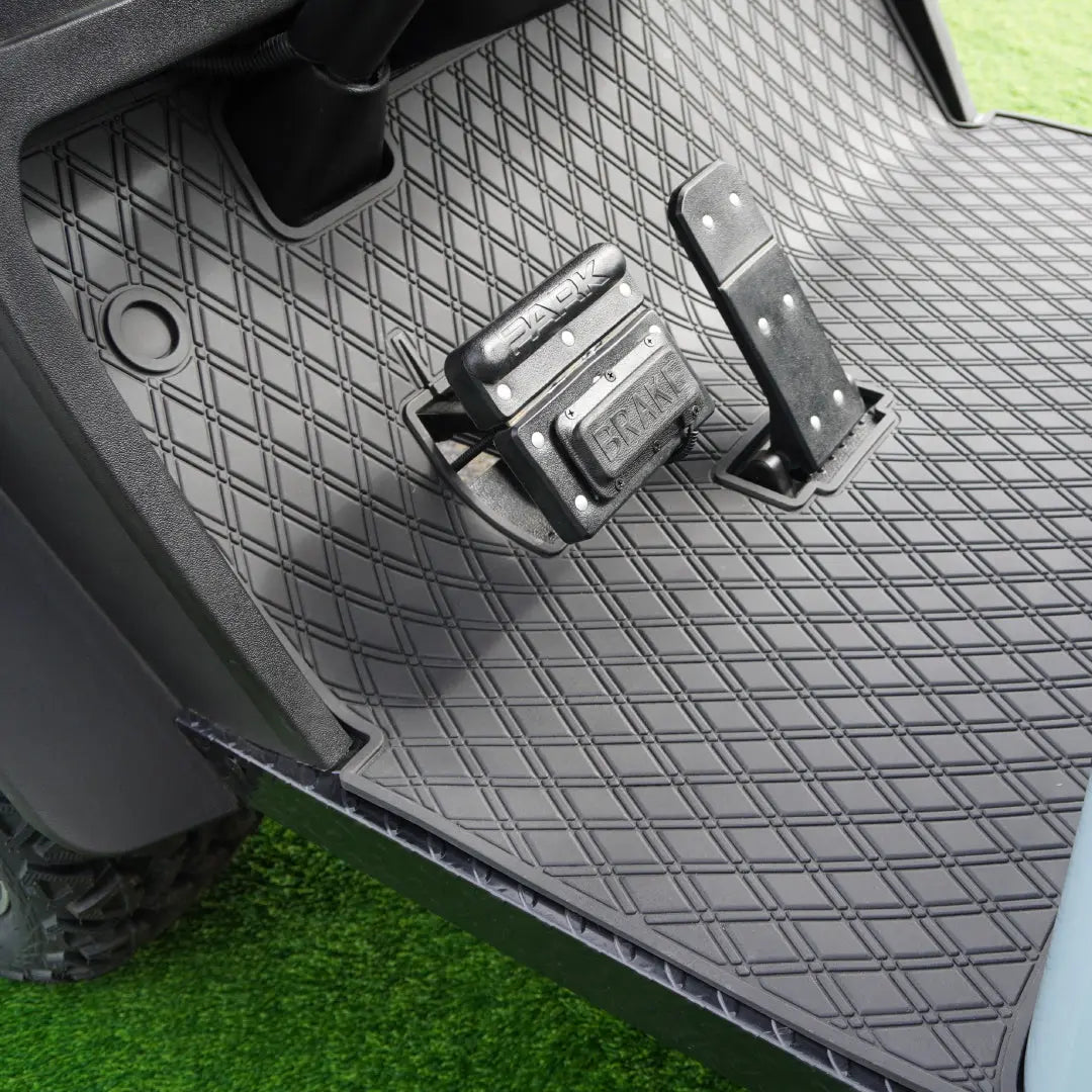 E-Z-GO TXT Floor Mats - Fits All TXT Trims (1996+)/S2 (2020 & earlier) / Workhorse/Express S4 (2020 & earlier)/Valor (2022 & earlier)/Medalist 1993-1995/Cushman/TXT Style Navitas Frame