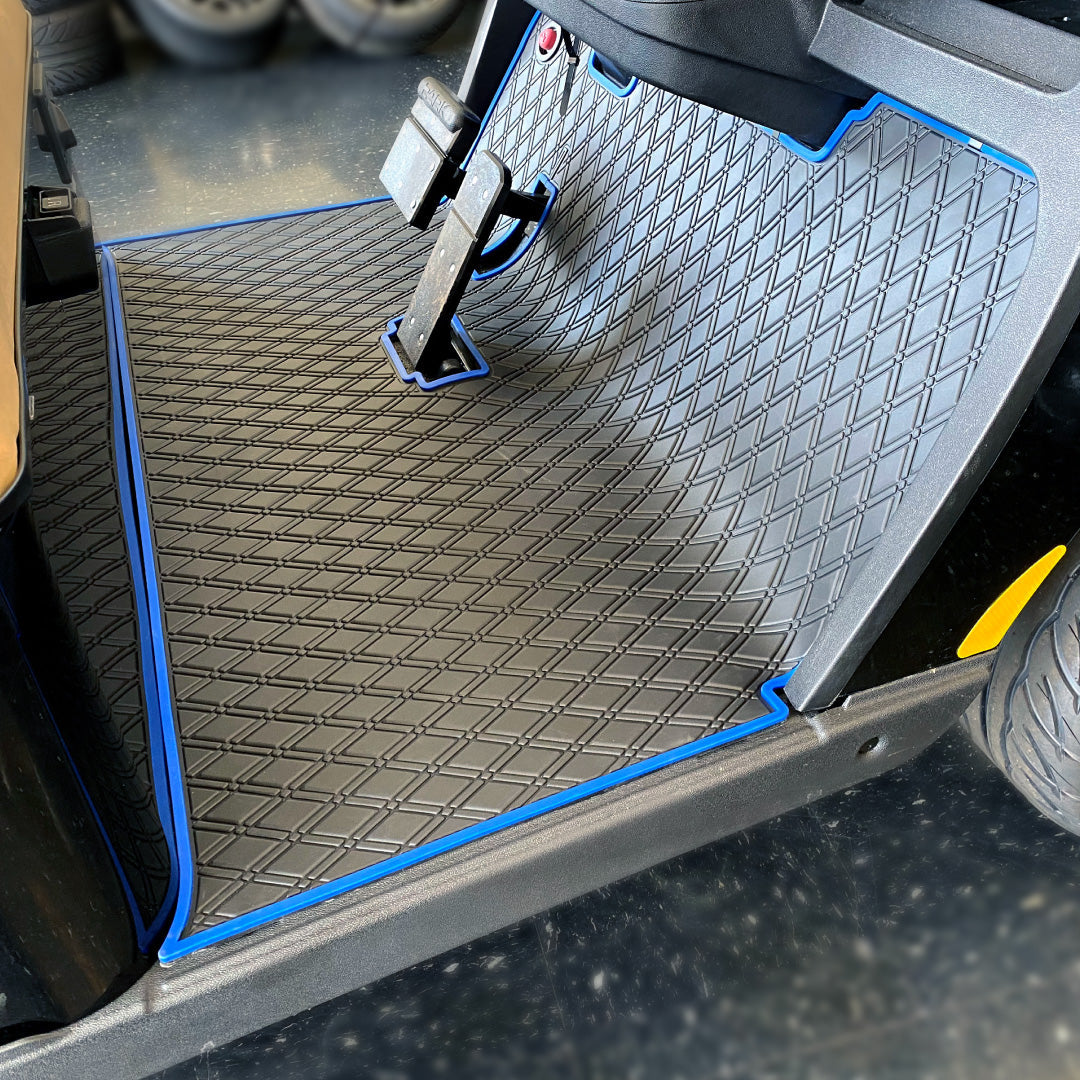 E-Z-GO TXT Floor Mats - Fits All TXT Trims (1996+)/S2 (2020 & earlier) / Workhorse/Express S4 (2020 & earlier)/Valor (2022 & earlier)/Medalist 1993-1995/Cushman/TXT Style Navitas Frame