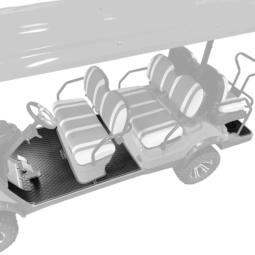 Xtreme Mats PRO Series ICON i40F, i40FL, i60, i60L 4 & 6 Passenger/Seater Golf Cart Floor Mat - 1st & 2nd Row Mats