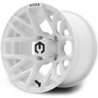 MODZ® Matrix 12x7 Glossy White Golf Cart Wheel