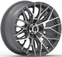 Empire® 14" Diablo DGRY Gloss Gray & Machined Face Golf Cart Wheel