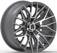 Empire® Diablo DGRY 14x7 Gloss Gray & Machined Face Golf Cart Wheel