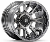 Empire® Savage SV5 14x8 PVD Black Chrome Golf Cart Wheel