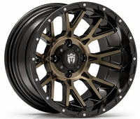 Empire® Savage SV6 14x8 Gloss Black & Machined Faced Tinted Golf Cart Wheel