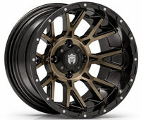 Empire® 14" Savage SV6 Gloss Black & Machined Faced Tinted Golf Cart Wheel