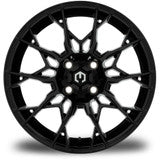 MODZ® Chaos Glossy Black 15" Golf Cart Wheel