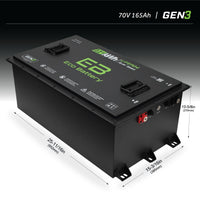 Eco Battery 70V 165Ah LiFePO4 Gen3 Battery
