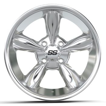 14x7" GTW Godfather Chrome Golf Cart Wheel