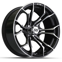 GTW Spyder 15x7 Gloss Black and Machined Wheel