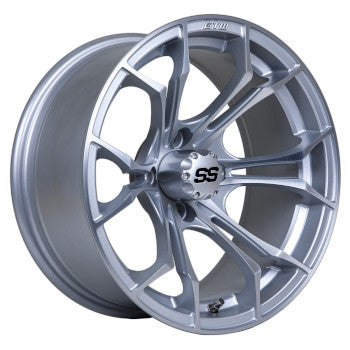 GTW Spyder Matte Silver with Machined Accents Wheel - 15 In