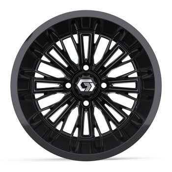 GTW® Viper 14x9 Gloss Black Ultra-Wide Golf Cart Wheel