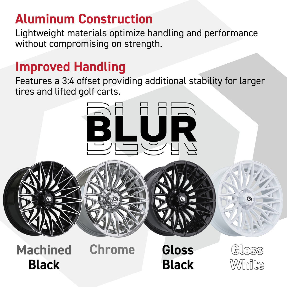 GTW Blur 16x7 Golf Cart Wheel