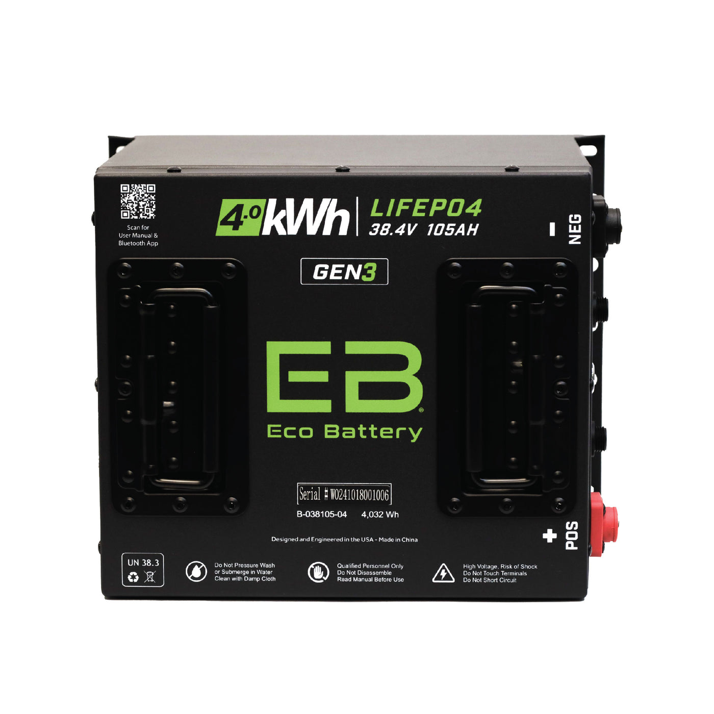 Eco Battery (36V) 38V 105AH Battery Bundle / Club Car DS