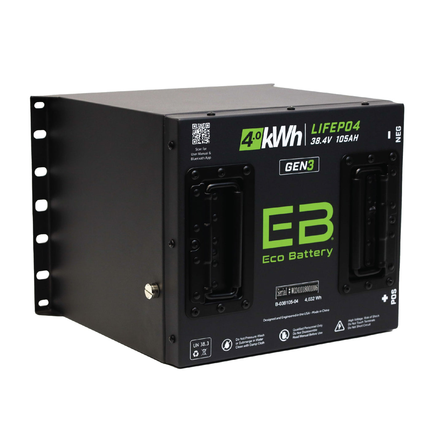 Eco Battery 38V 105Ah Cube LiFePO4 Gen3 Battery
