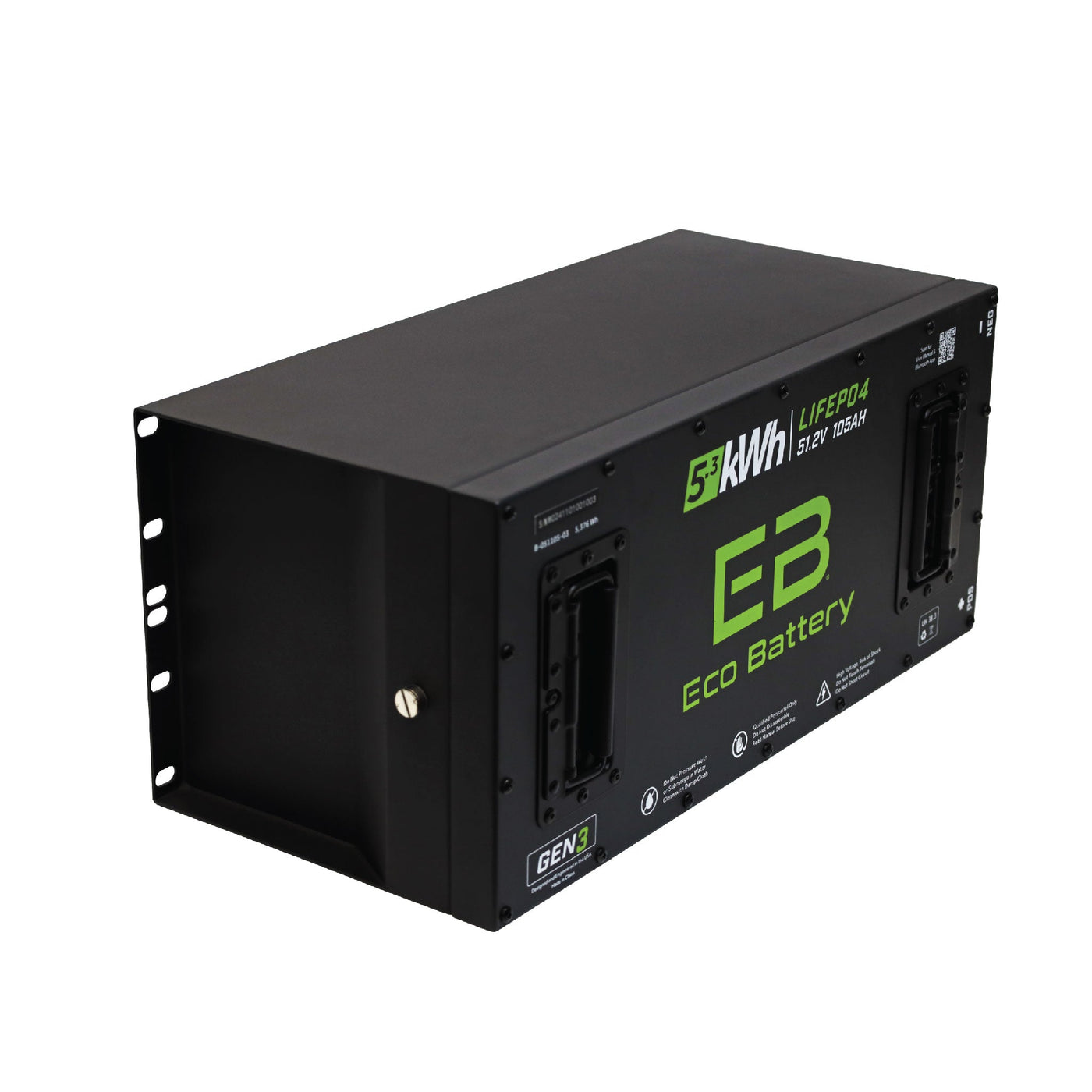 Eco Battery 51V 105Ah Skinny LiFePO4 Gen3 Battery