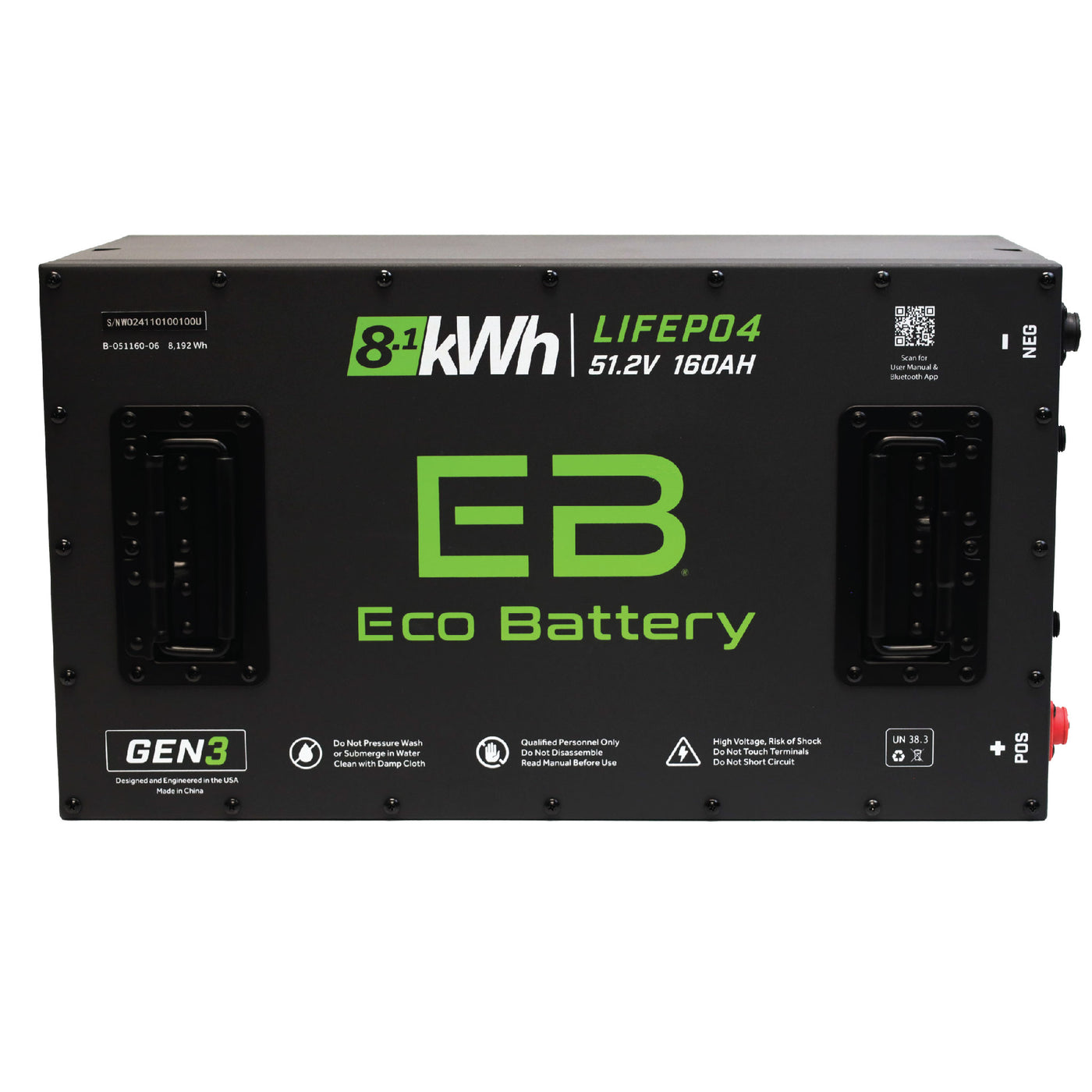 Eco Battery 51V (48V) 160AH Battery Bundle / Evolution (9-Pin Harness)