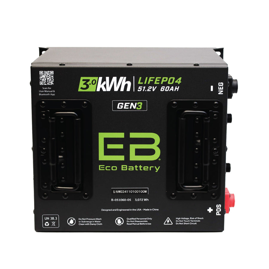 Eco Battery (48V) 51V 60Ah Cube LiFePO4 Gen3 Battery