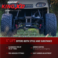 MadJax 5" King XD Lift Kit for EZGO TXT Years 2001.5-Up