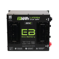 Eco Battery (48V) 51V 60Ah Cube LiFePO4 Battery / Heated