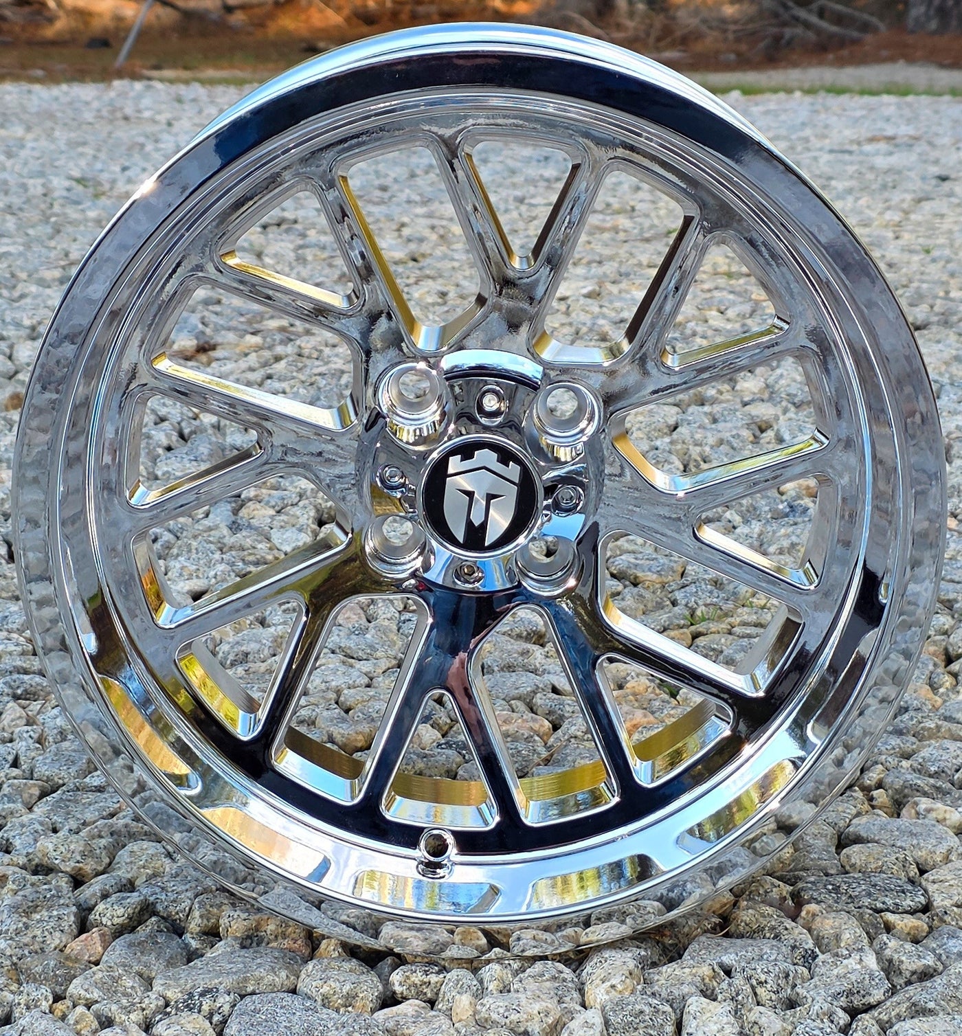 Empire® 15" Knight K4 PVD Chrome Golf Cart Wheel