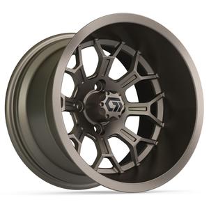 GTW Assault 14x9 Matte Bronze Ultra-Wide Golf Cart Wheel