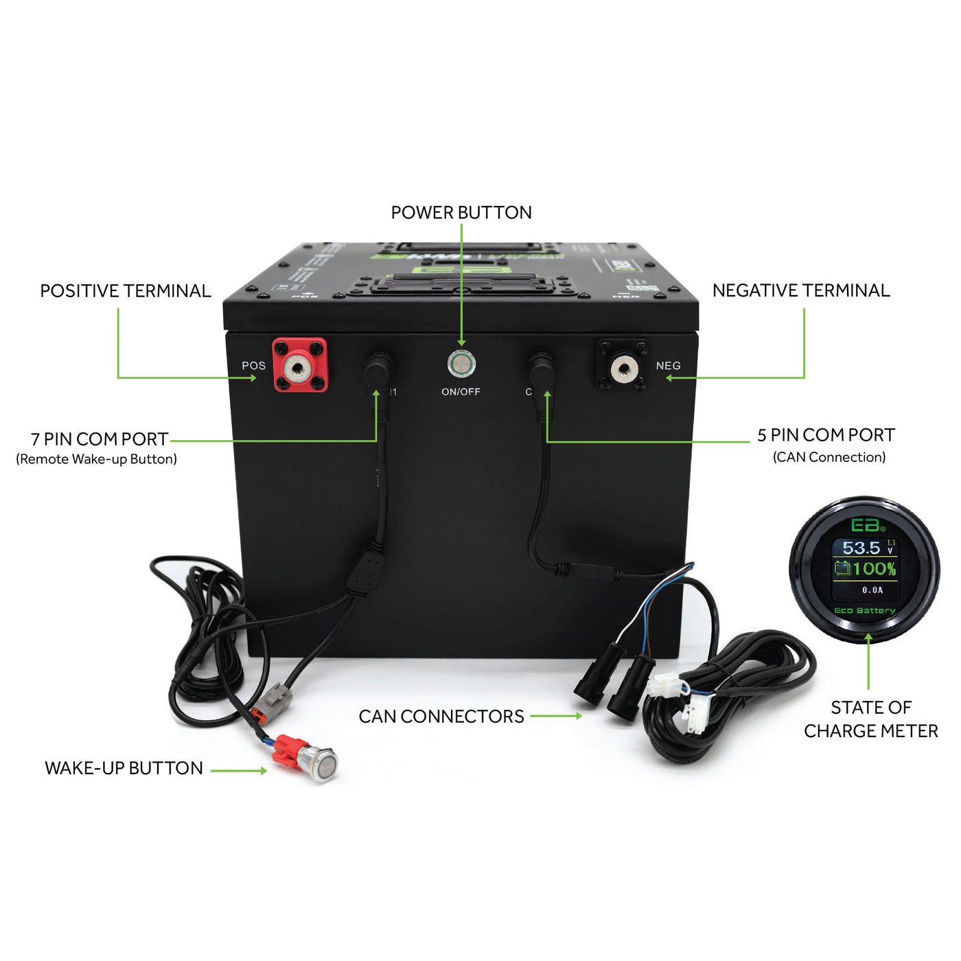 Eco Battery (72V) 70V 105Ah LiFePO4 Gen3 Battery