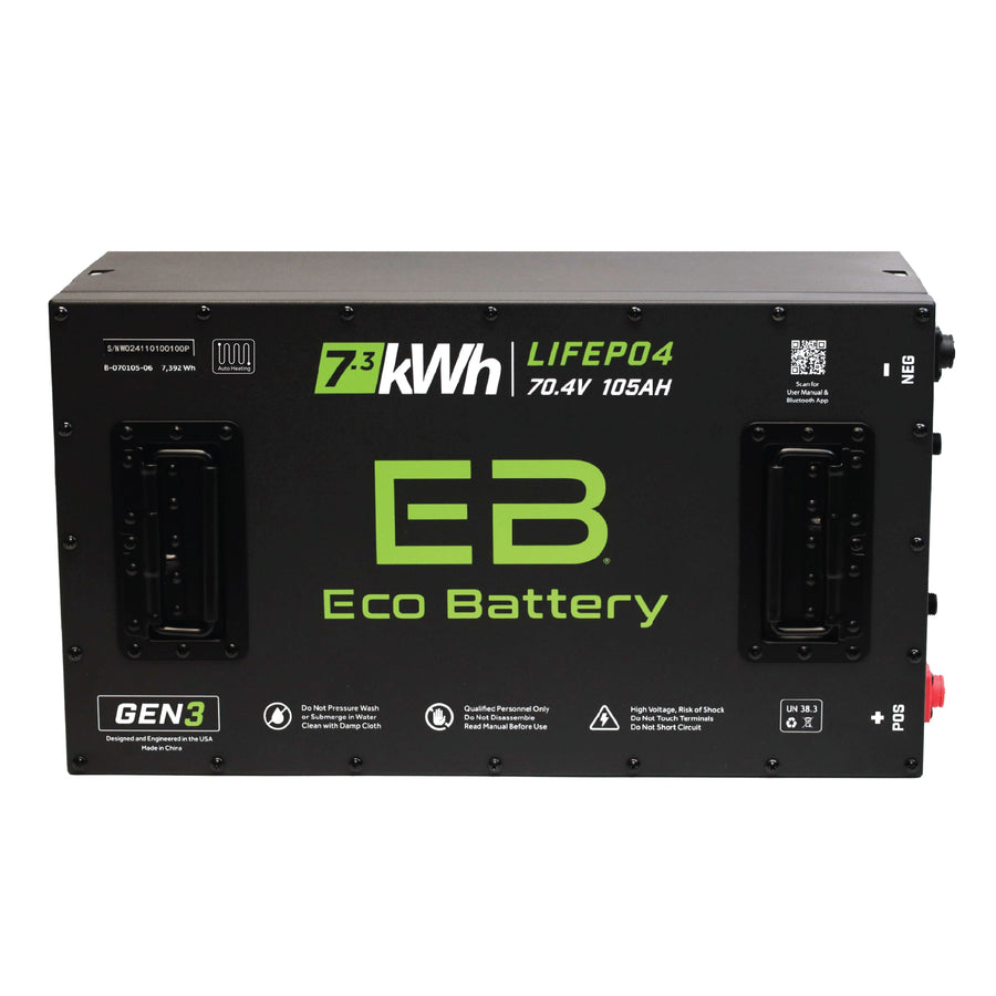 Eco Battery 70V 105Ah LiFePO4 Battery / Heated