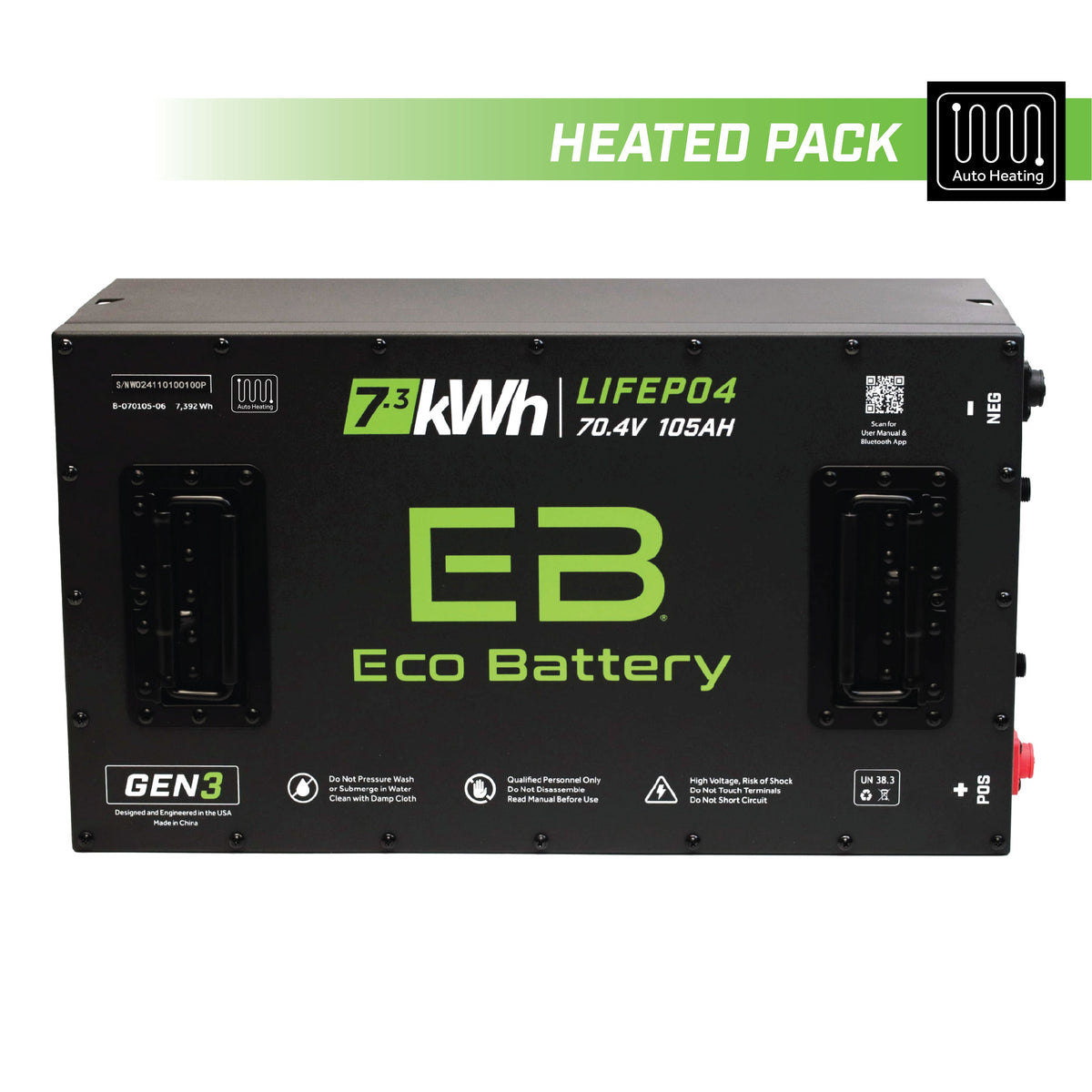 70V 105Ah LiFePO4 Gen3 Battery