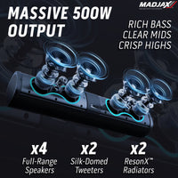 MadJax Decibel 26-Inch Golf Cart Soundbar with Bluetooth, RGB Lights & 500W Audio