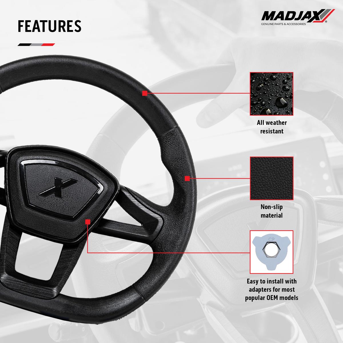 MadJax Cruise Steering Wheel with All-in-One Adapter Bundle · Golf