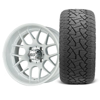 SS Wheels Alpha 12x7 Gloss White & X Comp A/T Tire Package