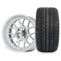 SS Wheels Alpha 12x7 Gloss White & X Comp H/T Tire Package