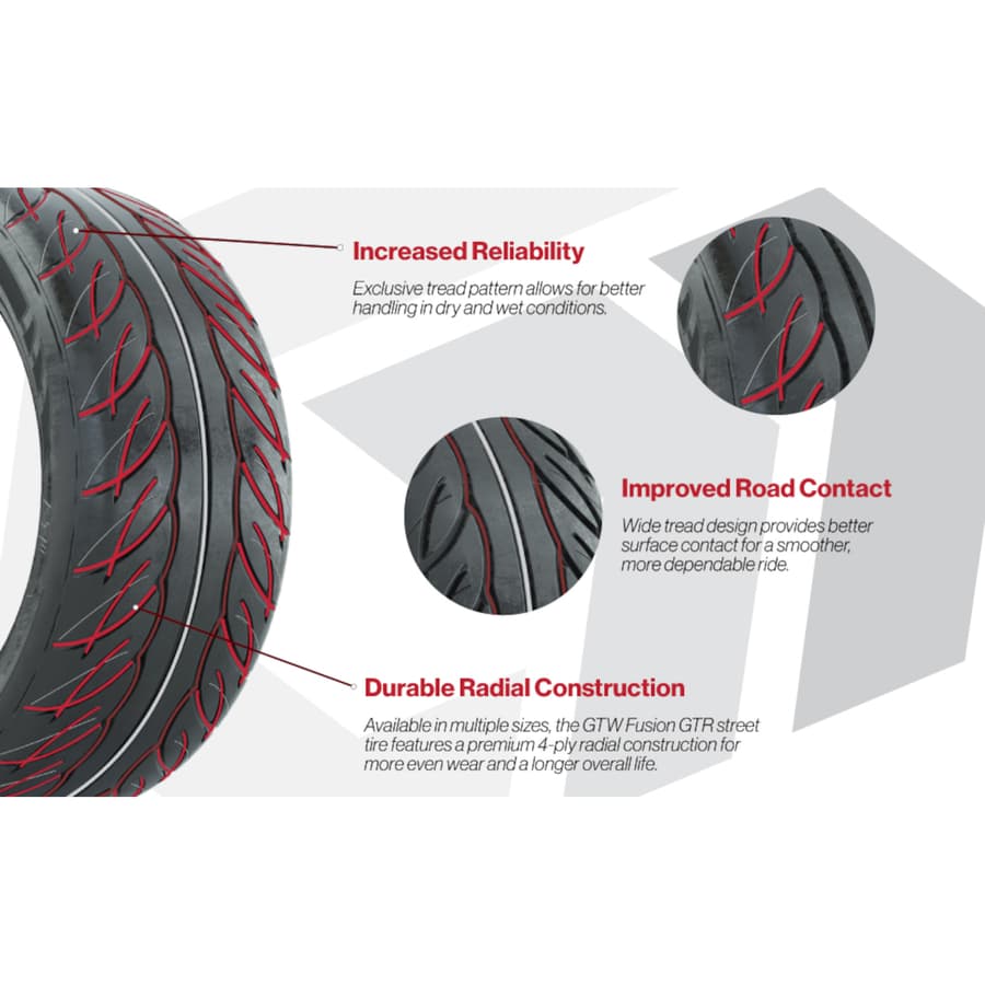 225/40-R14 GTW Fusion GTR Steel Belted Tire