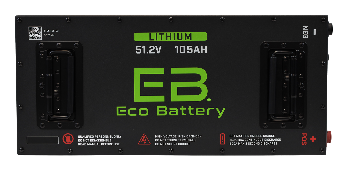 Eco Battery (48V) 51V 105Ah Skinny Battery Bundle / Club Car / Onward & Tempo