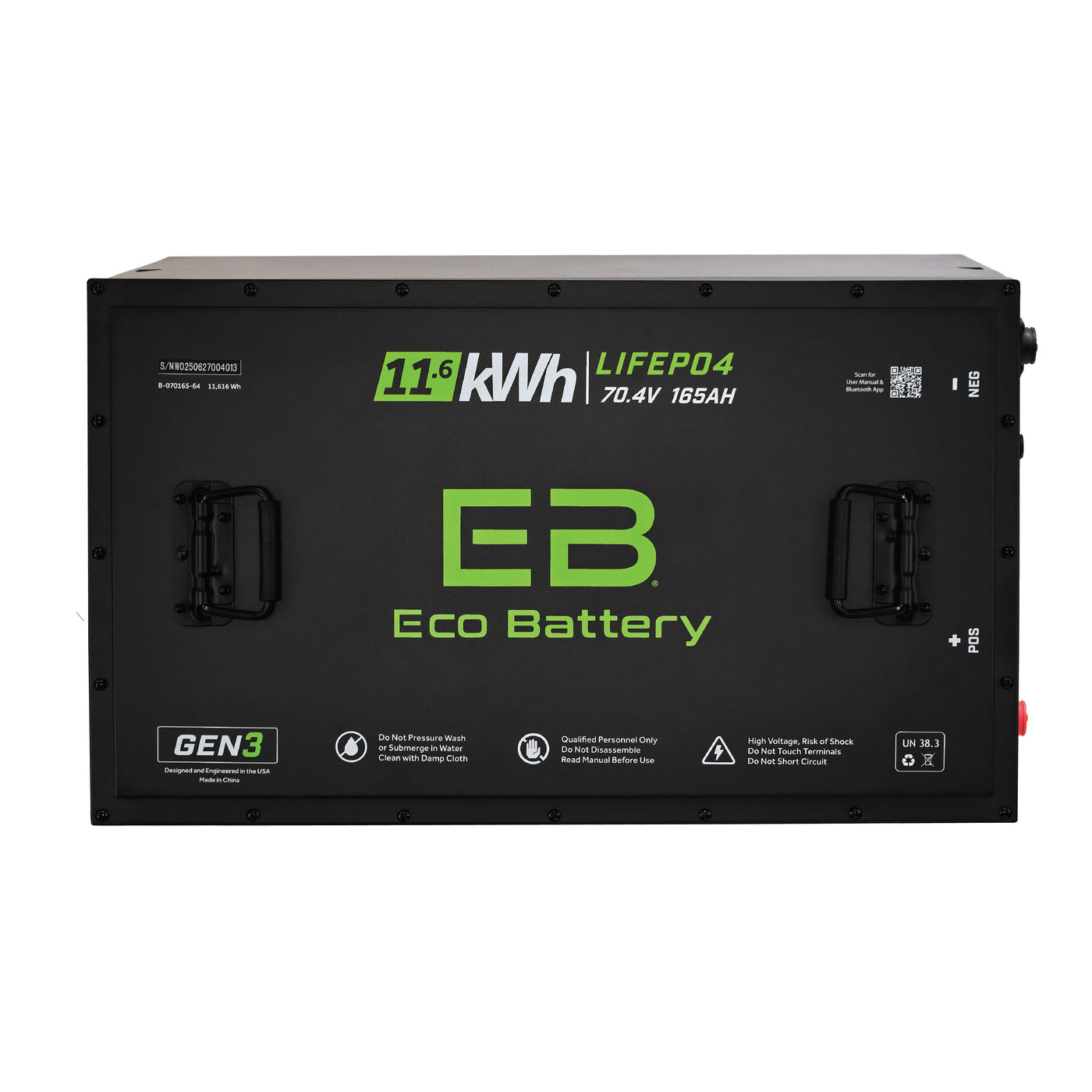 Eco Battery 70V (72V) 165AH Battery Bundle / Universal - DIY
