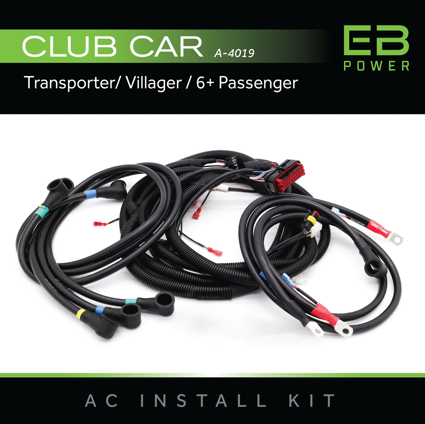 EB Power AC Kit / 450A + 4kW (BETTER TORQUE) / Club Car Transporter/Villager / 6+ Passenger