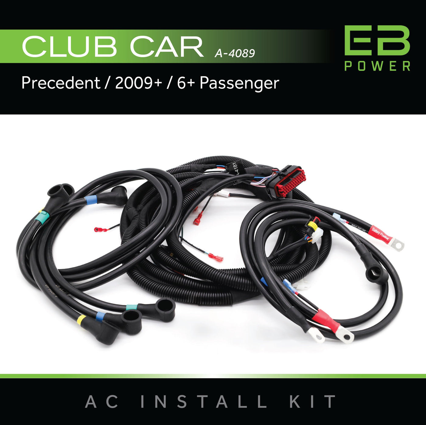 EB Power AC Install Kit / Club Car Precedent / 2009+ / 6 Passenger