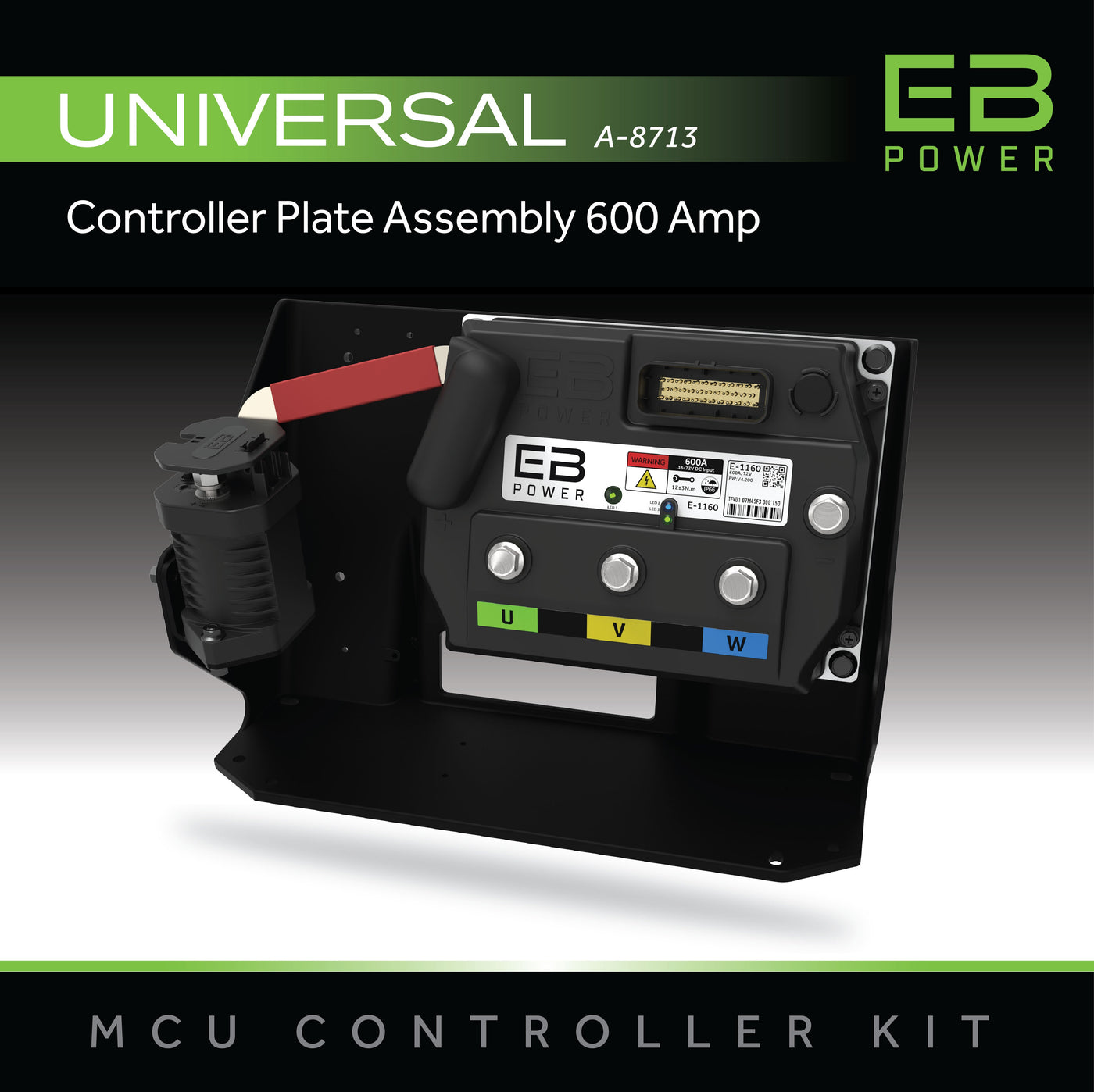 EB Power Universal Controller Plate Assembly / 600 Amp