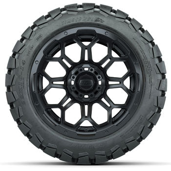 GTW Bravo Matte Black 14 in Wheels with 22x10-14 Timberwolf All-Terrain Tires - Set of 4