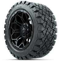 GTW Bravo Matte Black 14 in Wheels with 22x10-14 Timberwolf All-Terrain Tires - Set of 4
