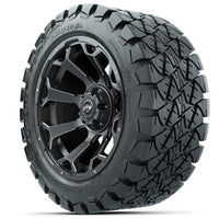 GTW Matte Gray Raven 14 in Wheels with 22x10-14 Timberwolf All-Terrain Tires - Set of 4